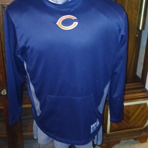 Men's Navy and Gray Long Sleeve Shirt Jacket